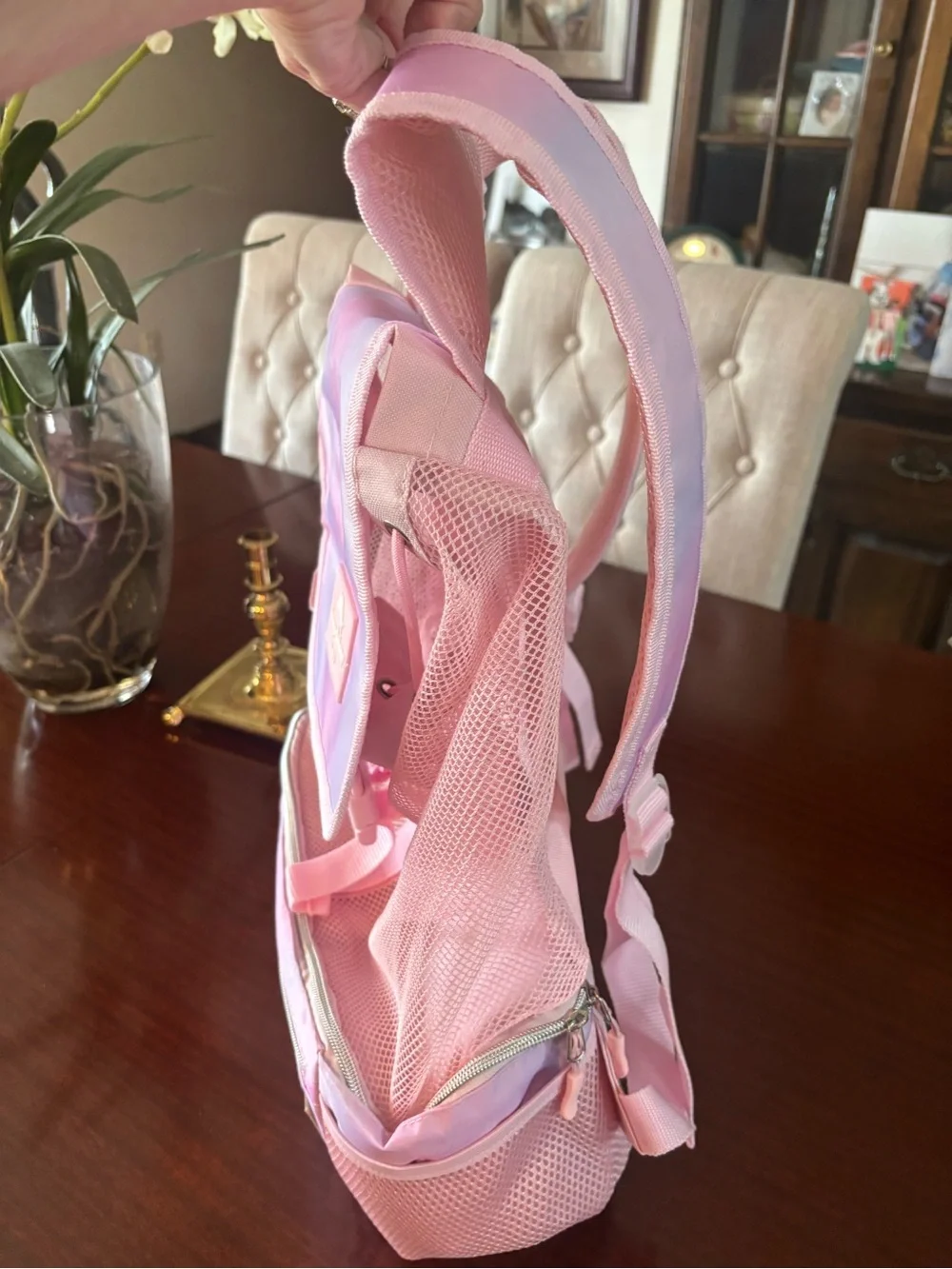 Tommy Bahama Kids Pink Mesh 'LOVE' Backpack/ Insulated Cooler- Beach Bag - NWOT